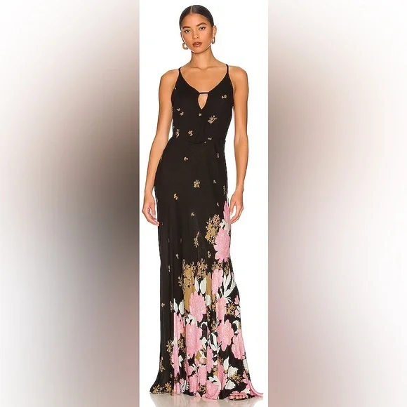 Free people get to you printed maxi dress