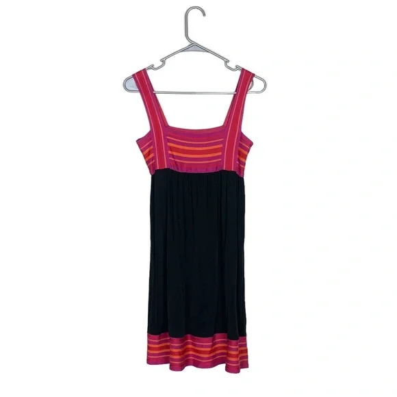 Vintage Missoni striped baby doll dress size 2 multicolor knit bodice