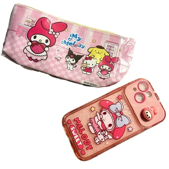 New! My Melody Pencil Case and IPhone 15 Bundle