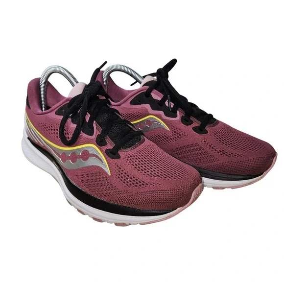Saucony Ride Shoes Womens‎ Size 8.5 Purple PWRRUN Running Sneakers S10650-18