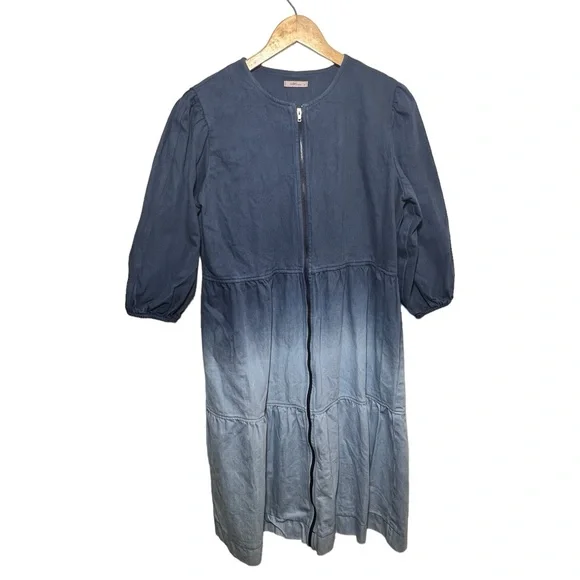 Ombré Denim Midi Parachute‎ Dress