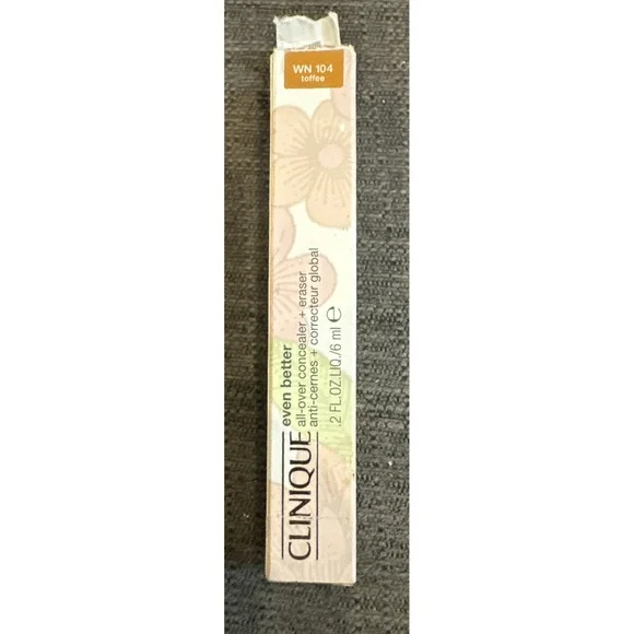 New CLINIQUE Even Better All-Over Concealer + Eraser WN 104‎ Toffee