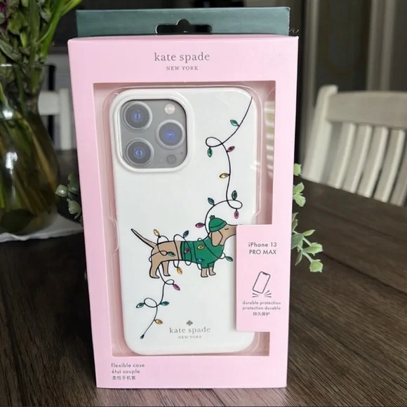 🐾Kate Spade🐾⛄️🎅🏻🎄DACHSHUND iphone Case 13 Pro Max