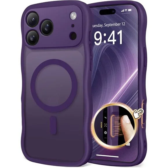 Women Deep Purple Iphone 17 Pro Max Case Full Camera Protection Mag Safe