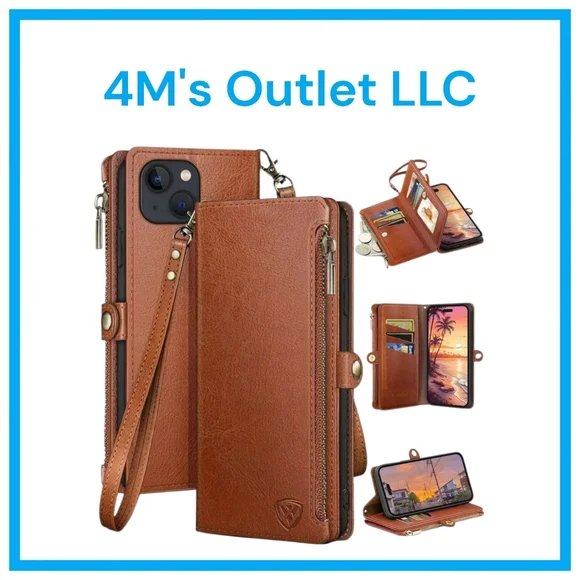 Brown Leather Wallet Phone Case