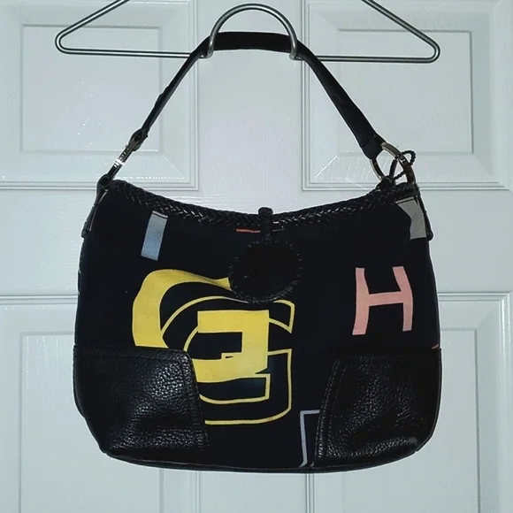 Givenchy Rare Vintage Monogram Logo Hobo Shoulder Bag Purse