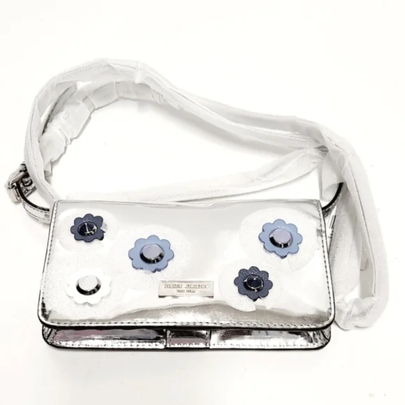 Henri Bendel XL‎ Smartphone Xbody Metallic Floral Applique