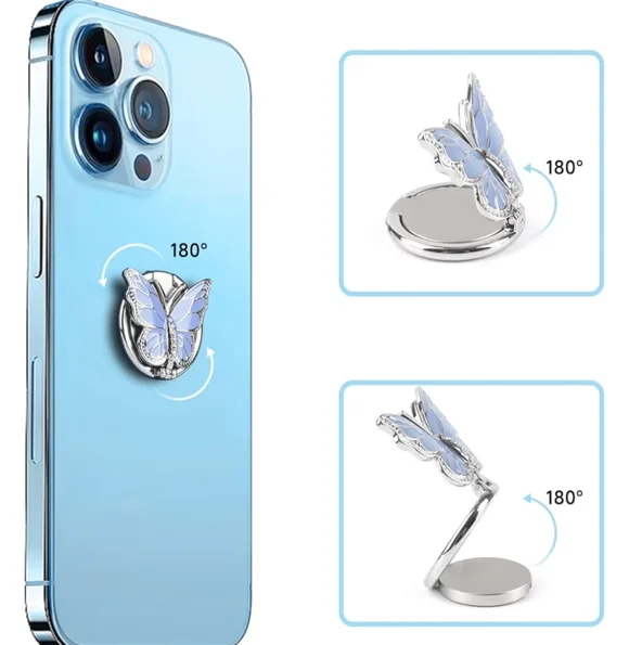 Butterfly Phone Ring Grip 360 Degree Rotating Plating Finger Holder Kickstand‎