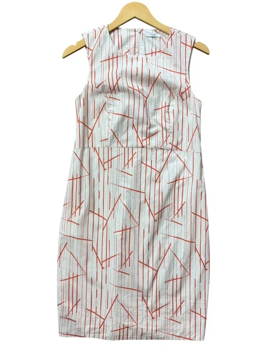 Peserico Made in Italy Geometric Print Sleeveless Shift Dress size IT 40 (US 4)