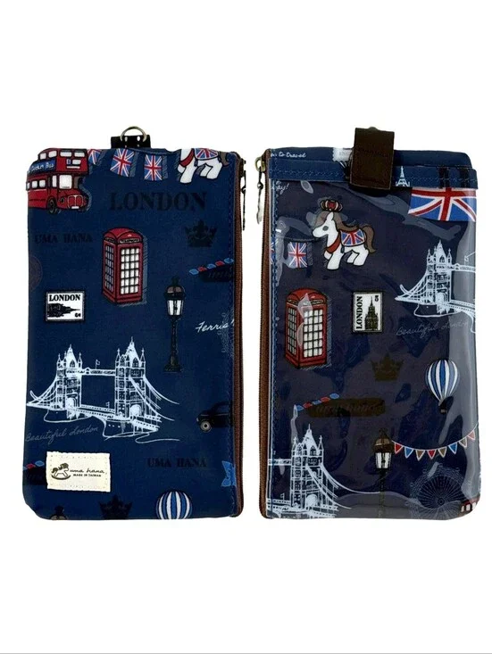 Waterproof London Phone Case Pouch W/ Neck Strap