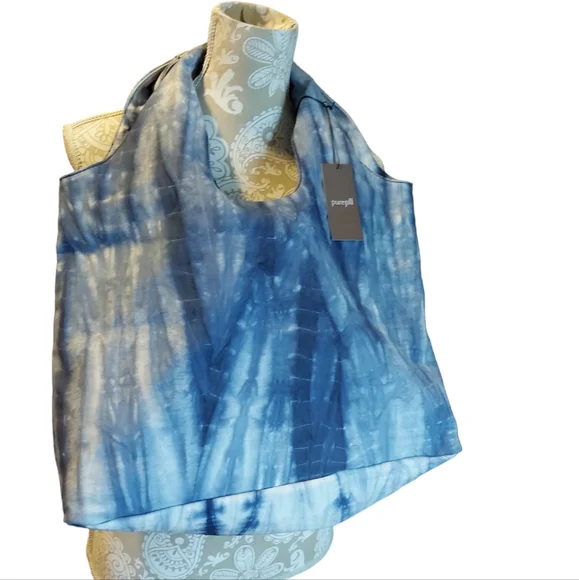 J Jill Indigo Tie Dyed Canvas Bag NWT