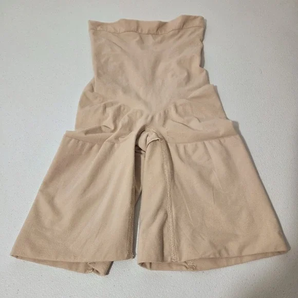SPANX Higher Power Shorts Women's Sz L Nude High-Waisted Shapewear Tummy Control