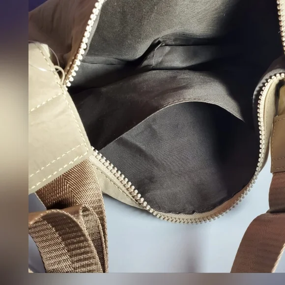 Medium Nylon Crescent Crossbody Bag