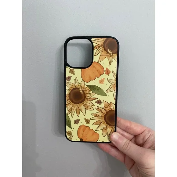 Phone Case Unisex iPhone 12 Pro Max Yellow Sunflower Pumpkin Fall Aesthetic
