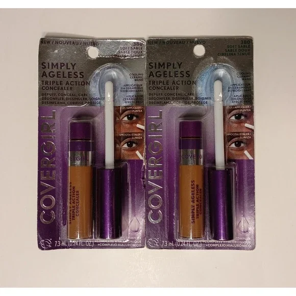 2- Covergirl Simply Ageless Triple‎ Action Concealer #380 Soft Sable