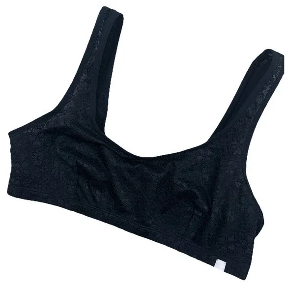 OLD NAVY Love Lace Bralette Wireless Bra Large Black