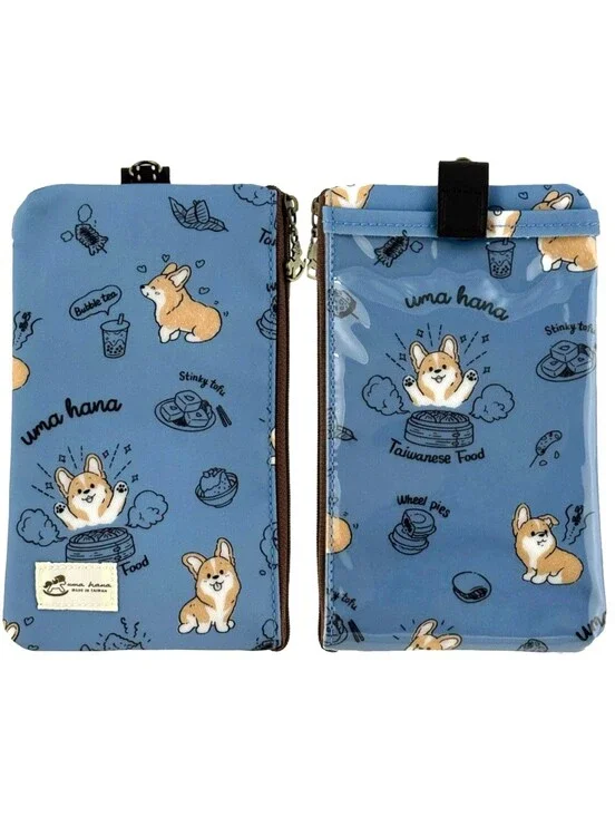 Waterproof Corgi Taiwan Food Phone Case Pouch W/ Neck Strap