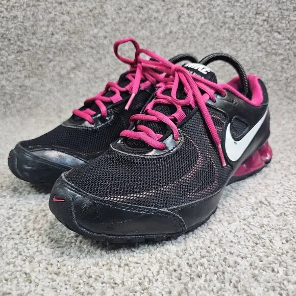 Nike Reax Run 7 Women's Size 9 Black & Magenta‎ Lace Up Running Shoes 525755-002