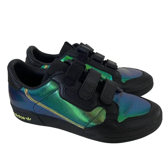 Adidas Continental 80 Women's Sneaker Size 7 Green‎ Black Gold Iridescent EE8738