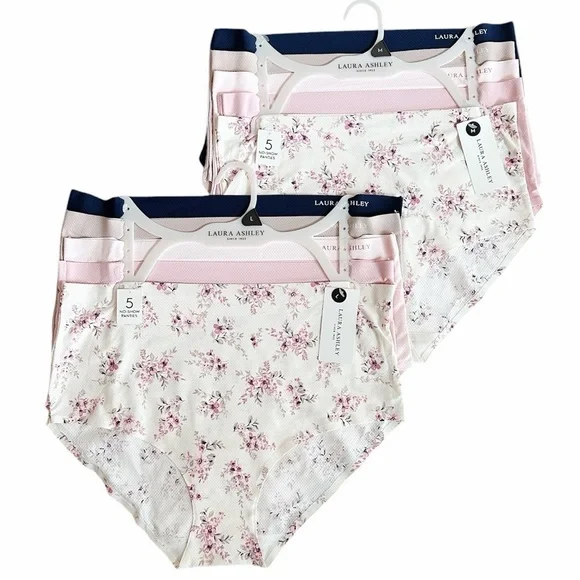Laura Ashley 5-PK No-Show Panties