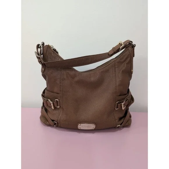 Michael Kors Tan/Carmel Leather Hobo Shoulder Bag