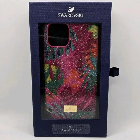 Swarovski Crystal Tropical iPhone 11 PRO Case‎ Multi STS PGO 5533960 Pink Gold