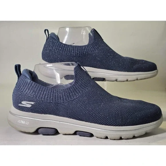 Skechers GoWalk Goga Mat Women's Sneakers Size 9 Blue Slip On Air Cooled Shoes
