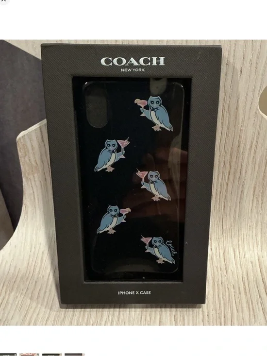 Coach X-Phone Case Owls with Cocktails NWT
