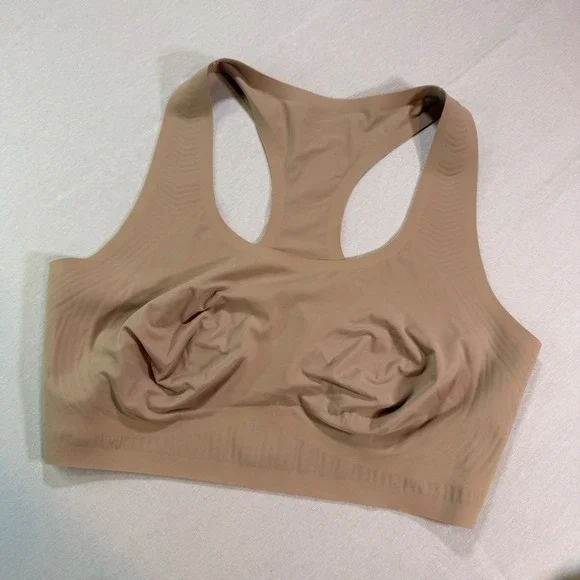 Auden Racerback Bralette Bra Women XXL Tan Bonded Unlined Luxury