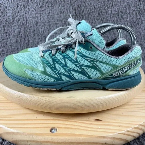 Merrell Bare Access Arc Trail Running Shoe Womens Size 7.5 Teal Outdoor Sneaker