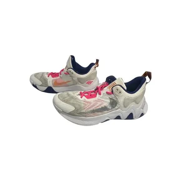 NWOT Nike Giannis Immortality Sneakers White Pink Blue Sz 8.5