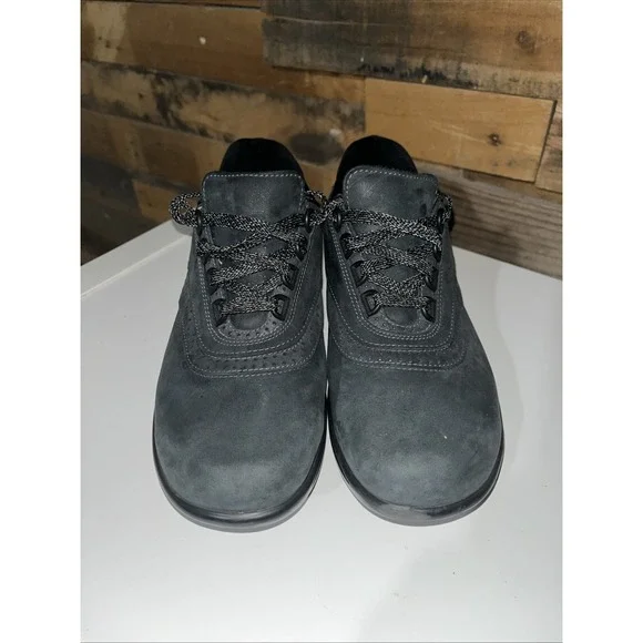 SAS Walk Easy Nero Black Nubuck Suede Walking Shoes - Womens Size US 9.5 M