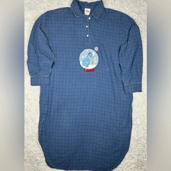 The Disney Store Nightgown Womens Large Extra Large Eeyore Winnie the Pooh Plaid