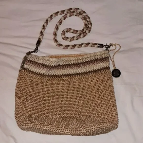 The Sak Large Woven‎ Crocheted Shoulder Bag Purse