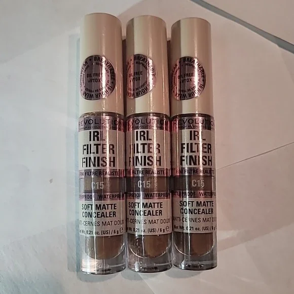 Lot of 3 | Revolution IRL Filter Finish Soft Matte Concealer‎ (0.21oz/6g) C15
