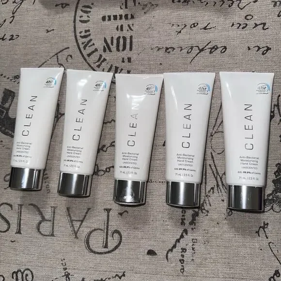 NEW CLEAN Lot Of 5 Tubes Unscented Moisturizer Sanitation Hand Cream 2.5 Oz