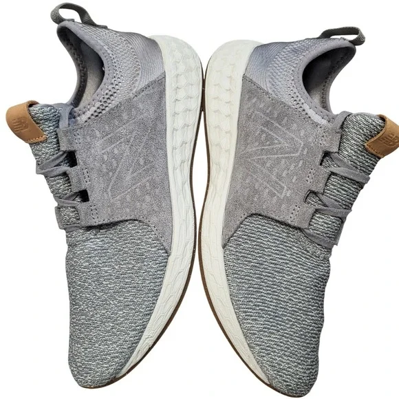 New Balance Fresh Foam Cruz v1 Gray Suede Knit Running Shoes Womens size 11