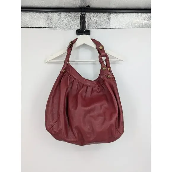 Vintage Lucky Brand Leather Boho Shoulder Handbag Hobo Hippie Festival Career