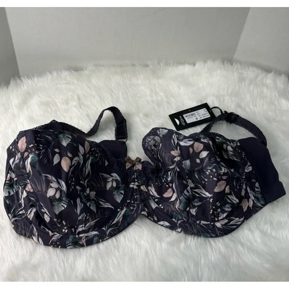 Sculptresse Chi Chi Balconnet Bra Plus Size Unlined Lace Autumn Floral Underwire