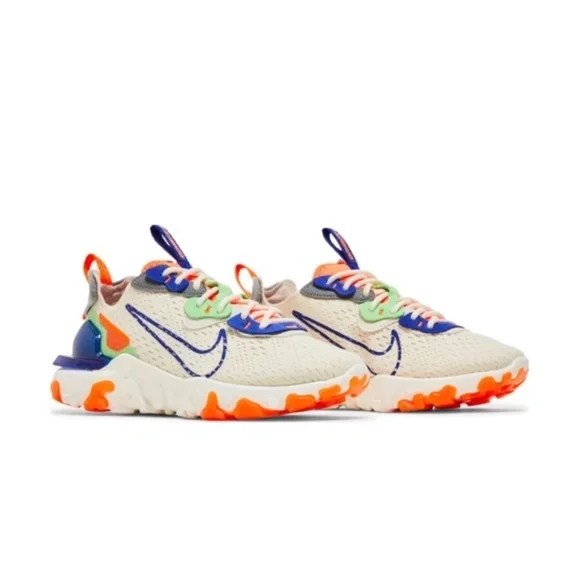Nike Women React Vision Pale Ivory Concord Sneakers Size‎ 9.5