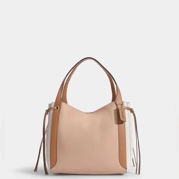Coach Harmony Hobo In Colorblock Brass/Beechwood