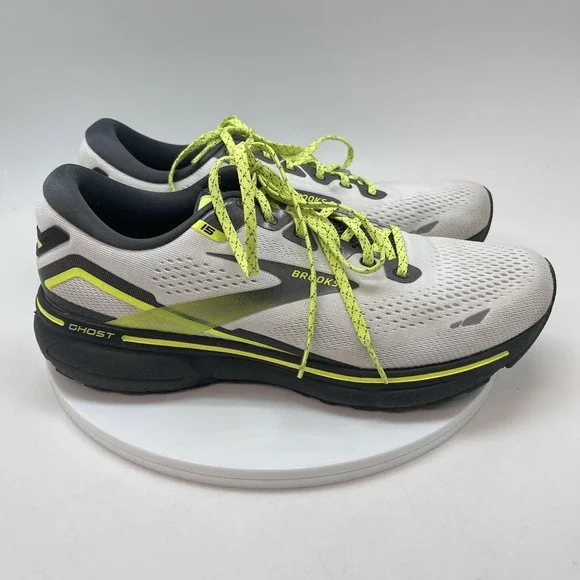 Brooks Ghost 15 Shoes‎ Womens Size 11 White Yellow Running Sneakers 1203801B125