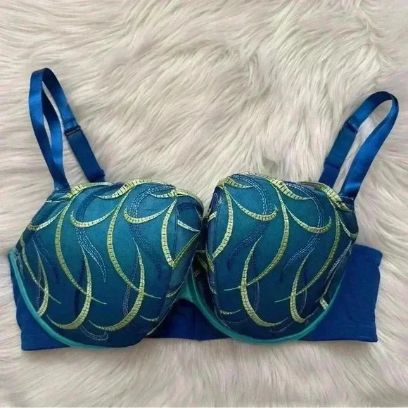 Cacique Embroidered Underwire Full Coverage Bra 42DD
