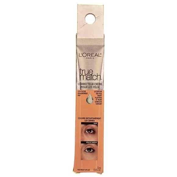 L'Oreal True Match Eye Cream Concealer Medium C5-6 Hyaluronic 0.4oz