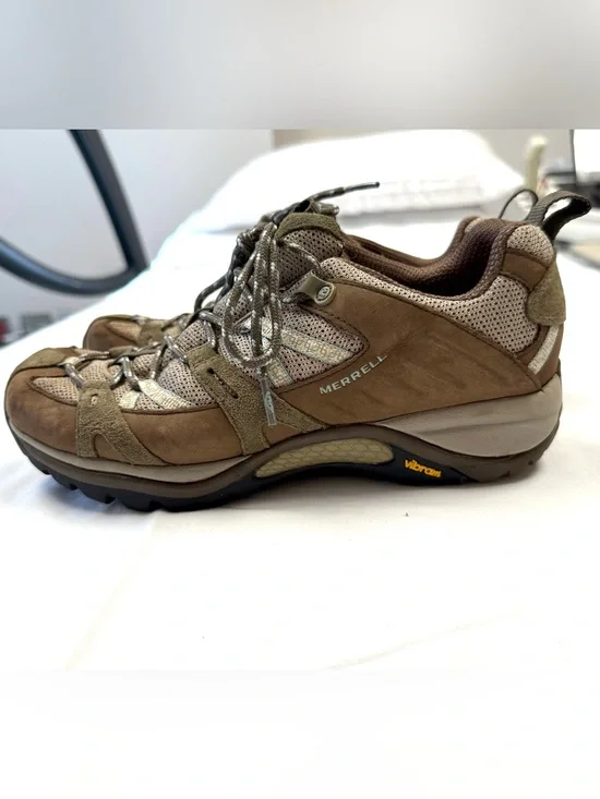 Merrell Siren Sport Q2 Vibram Hiking Trail Shoes Brown Leather Women's 8