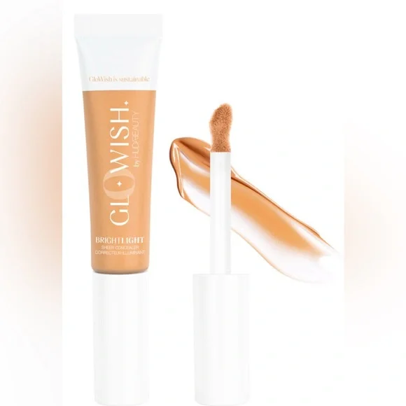 GloWish by HUDABEAUTY Bright Light Hydrating Sheer Vegan Concealer-06 MEDIUM TAN