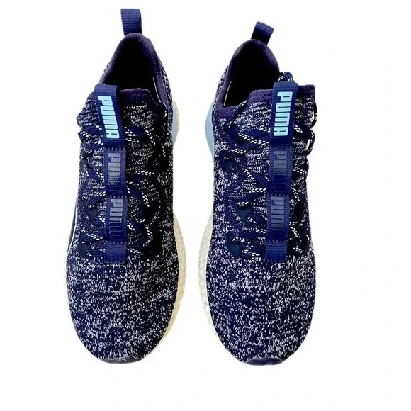 Puma HYBRID Fuego Knit Women's Running Shoes. Size 7 color blue. New in box.