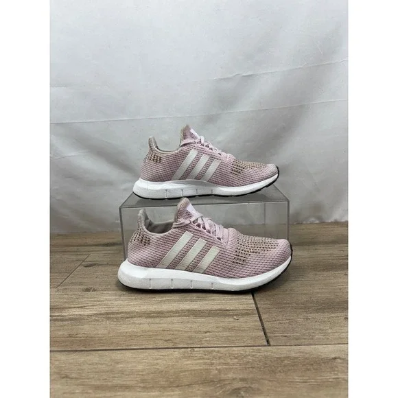 Adidas Swift Run Knit Sneakers Casual Athletic Shoes Pink White Women's