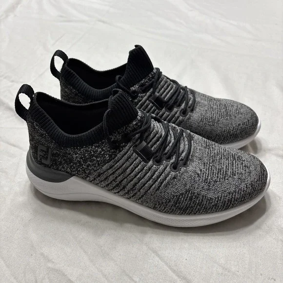 FootJoy Flex XP Womens Golf Shoes Sz 6 M Athletic Black Gray Low Top Sneakers