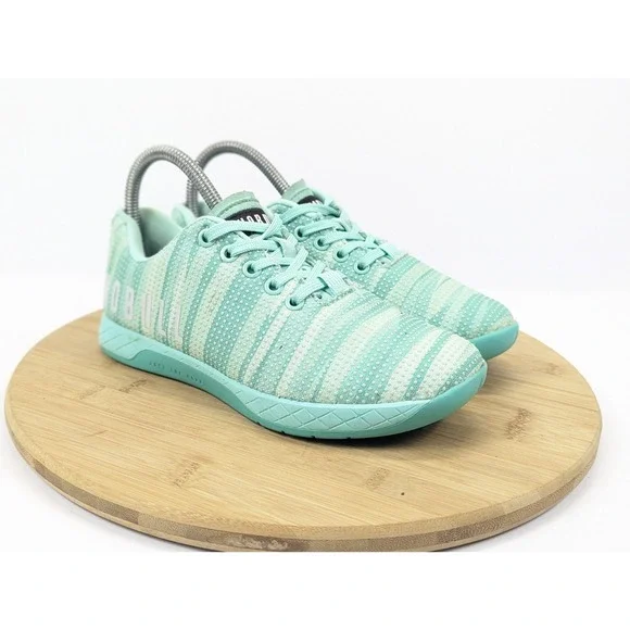 Nobull Womens 6 Outwork Superfabric Trainers Mint Burst Athletic Running Sneaker